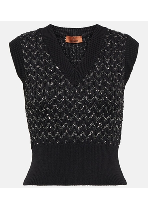 Missoni Metallic cable-knit sweater vest