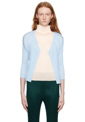 Pleats Please Issey Miyake Blue Monthly Colors June Cardigan