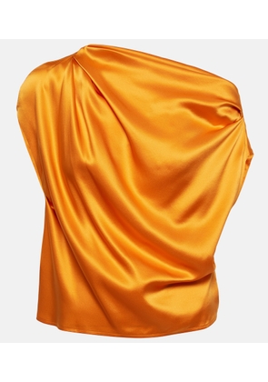 The Sei Draped one-shoulder silk top