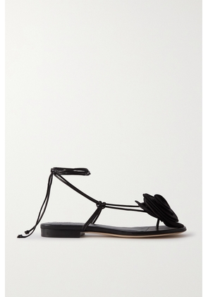 Magda Butrym - Satin And Leather Sandals - Black - IT35,IT35.5,IT36,IT36.5,IT37,IT37.5,IT38,IT38.5,IT39,IT39.5,IT40,IT40.5,IT41,IT41.5
