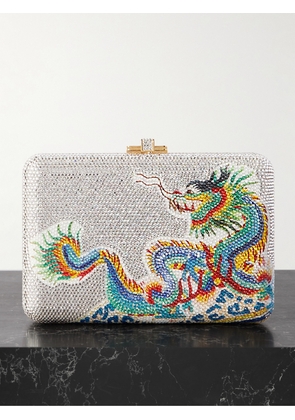 Judith Leiber Couture - Dragon's Fortune Crystal-embellished Gold-tone Clutch - Silver - One size
