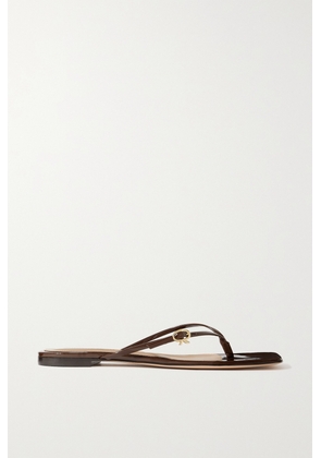 Gianvito Rossi - Glossed-leather Sandals - Brown - IT35,IT36,IT36.5,IT37,IT37.5,IT38,IT38.5,IT39,IT39.5,IT40,IT40.5,IT41,IT41.5,IT42