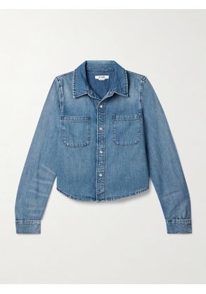 RE/DONE - Cropped Denim Shirt - Blue - x small,small,medium,large