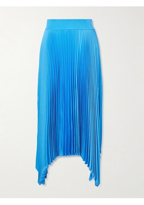 Joseph - Ade Asymmetric Pleated Satin Midi Skirt - Blue - FR34,FR36,FR38,FR40,FR42,FR44