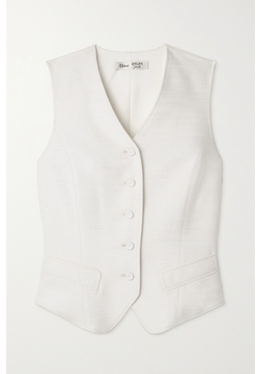 Chloé - + Atelier Jolie Textured-silk Vest - White - FR34,FR36,FR38,FR40,FR42,FR44,FR46