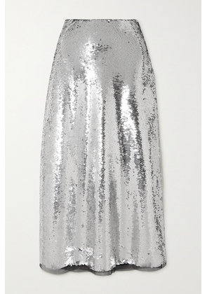 Molly Goddard - Lyra Sequined Tulle Midi Skirt - Silver - UK 6,UK 8,UK 10,UK 12,UK 14
