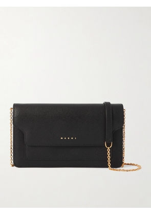 Marni - Textured-leather Shoulder Bag - Black - One size
