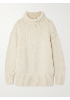 LoveShackFancy - Valli Cotton Turtleneck Sweater - White - x small,small,medium,large,x large