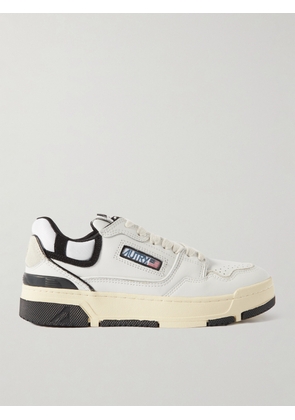 Autry - Clc Low Suede-trimmed Leather Sneakers - White - IT35,IT36,IT37,IT38,IT39,IT40,IT41,IT42