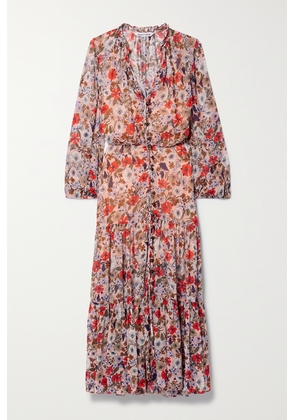 Veronica Beard - Zovich Tiered Floral-print Georgette Midi Dress - Multi - US0,US2,US4,US6,US8,US10,US12