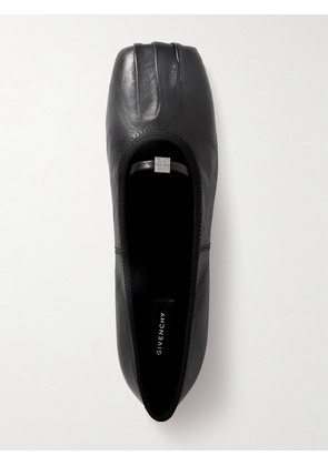 Givenchy - Embellished Pleated Leather Ballet Flats - Black - IT35,IT36,IT37,IT37.5,IT38,IT38.5,IT39,IT39.5,IT40,IT40.5,IT41