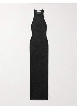 Fleur du Mal - Metallic Knitted Maxi Dress - Black - x small,small,medium,large,x large