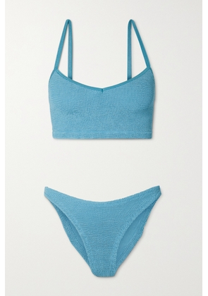 Hunza G - + Net Sustain Virginia Crinkle Seersucker Bikini - Blue - One size