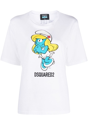Dsquared2 graphic-print organic cotton T-shirt - White