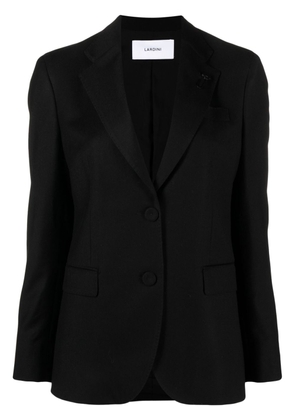 Lardini brooch-detail single-breasted blazer - Black