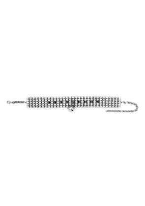 Alessandra Rich rhinestone-embellished choker necklace - Silver