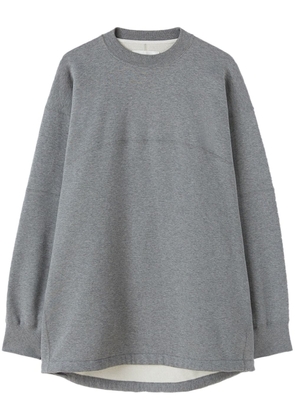 Jil Sander mélange-effect cotton sweatshirt - Grey