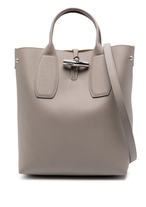 Longchamp medium Roseau leather crossboby bag - Grey