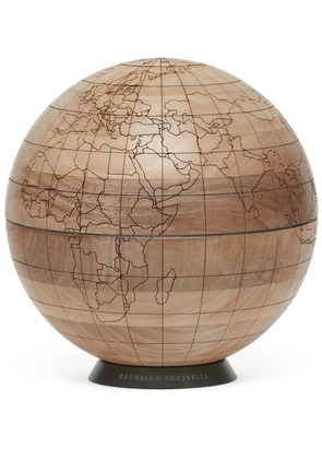 Brunello Cucinelli engraved wooden globe - Neutrals