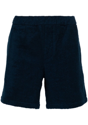 Prada logo-plaque cotton shorts - Blue