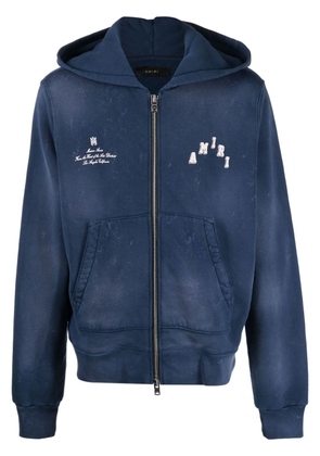 AMIRI vintage collegiate zip hoodie - Blue