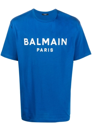 Balmain logo-print short-sleeve T-shirt - Blue