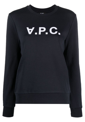 A.P.C. Viva logo-flocked sweatshirt - Blue