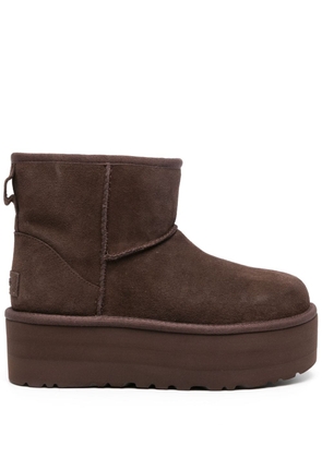 UGG Classic Mini suede platform boots - Brown