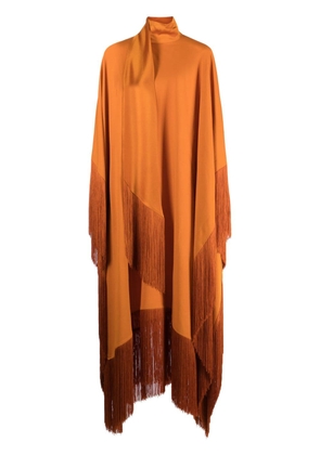 Taller Marmo Mrs Ross fringed crepe kaftan dress - Orange