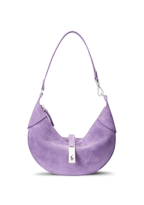 Polo Ralph Lauren mini Polo ID suede shoulder bag - Purple