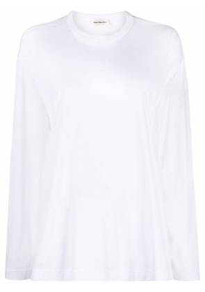 There Was One draped long-sleeve T-shirt - White