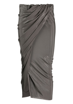 Rick Owens Lilies high-waisted draped skirt - Grey