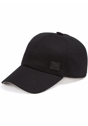 Zegna logo patch baseball cap - Black