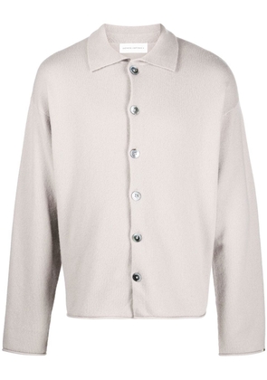 extreme cashmere Jim button shirt knit cardigan - Neutrals