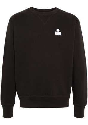 ISABEL MARANT Mike flocked-logo sweatshirt - Black
