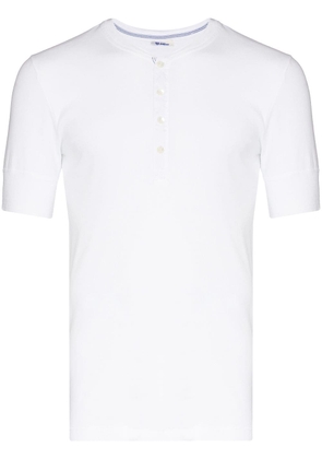 Schiesser Henley button-down T-shirt - White