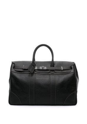 Brunello Cucinelli logo-stamp luggage bag - Black