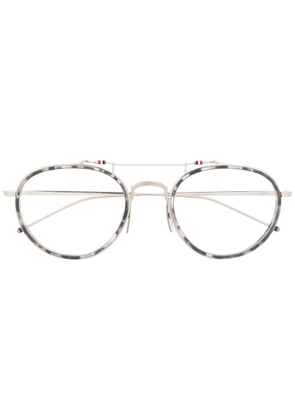 Thom Browne Eyewear round-frame eye glasses - Grey