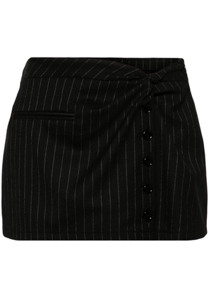 Courrèges pinstripe twist miniskirt - Black