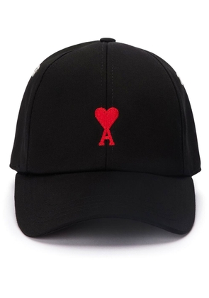 AMI Paris embroidered-logo baseball cap - Black