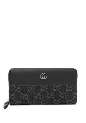 Gucci Double G-plaque denim wallet - Black