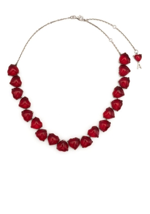 AMI Paris heart-beads silver necklace