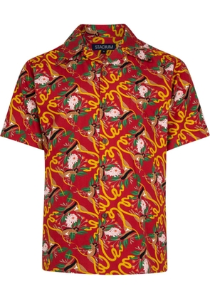 STADIUM GOODS® silk 'Tahiti Red' camp shirt