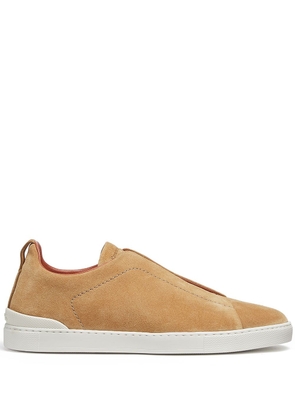 Zegna Triple Stitch low-top sneakers - Brown