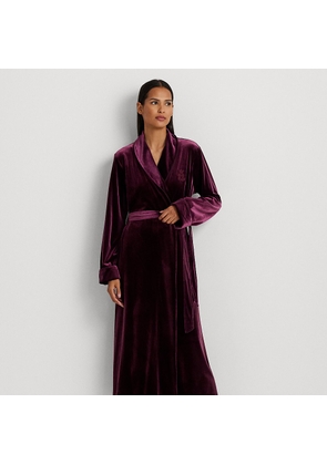 Velvet Long Shawl-Collar Robe