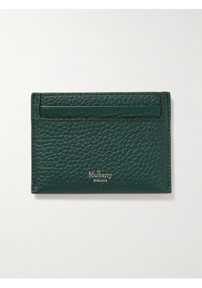 Mulberry - Logo-Embossed Full-Grain Leather Cardholder - Men - Green
