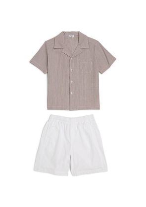 Il Gufo Stretch-Cotton Shirt And Shorts Set (3-12 Years)