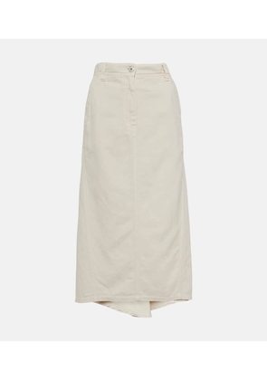Brunello Cucinelli Cotton and linen midi skirt