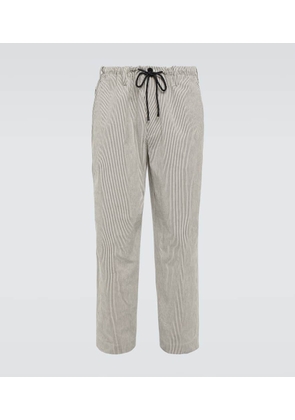 Dries Van Noten Striped cotton straight pants