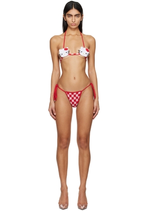 GCDS Red & White Hello Kitty Edition Bikini